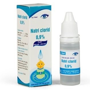 Nước muối Natri Clorid 0,9% khô mắt, rửa mắt, vệ sinh mũi (chai 10ml)