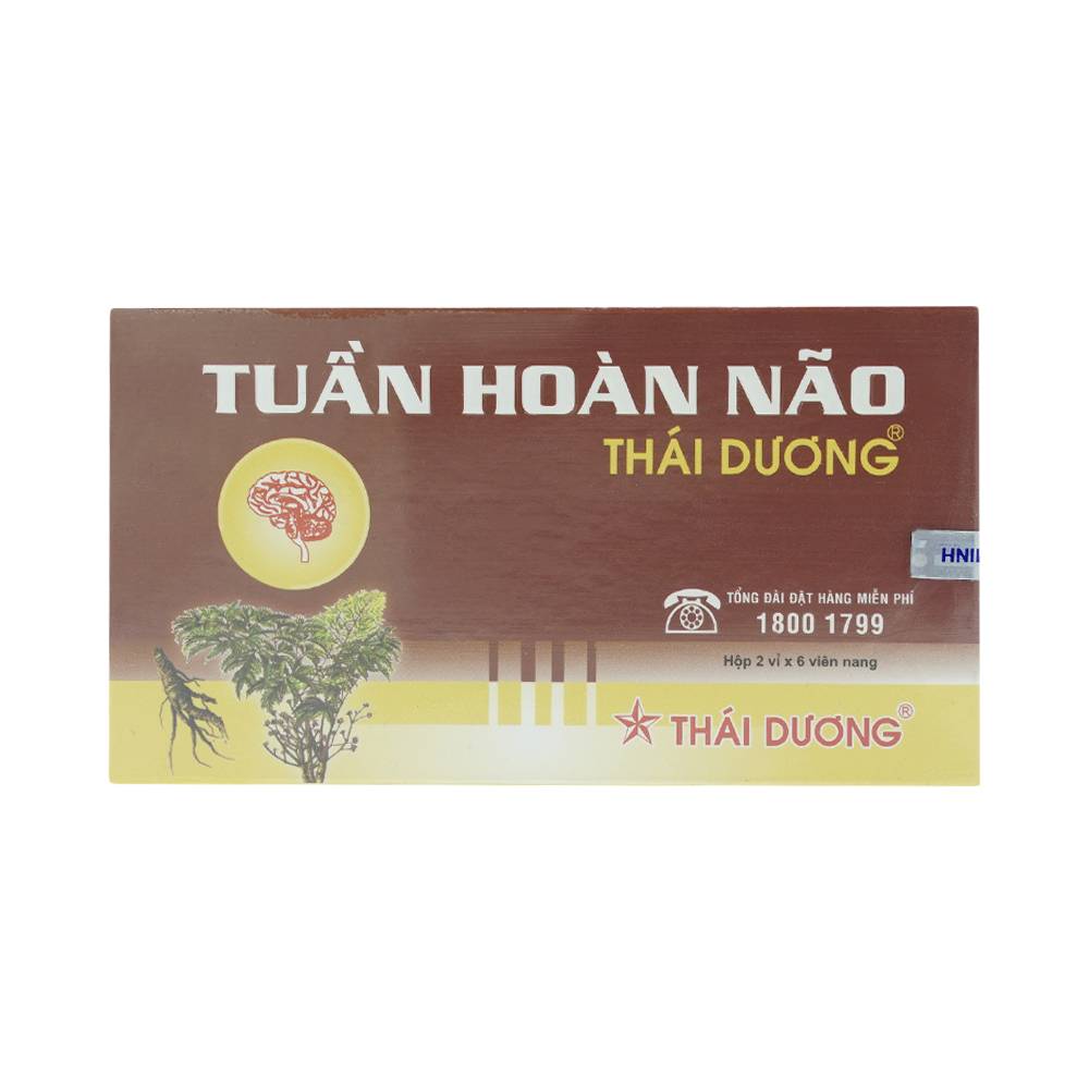 Thuốc Tuần Hoàn Não Thái Dương giảm triệu chứng thiểu năng tuần hoàn não (2 vỉ x 6 viên)