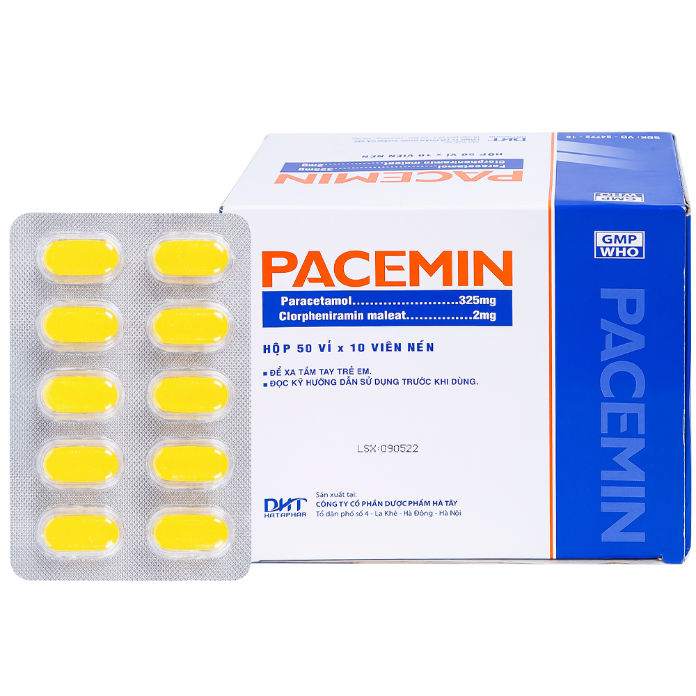 Thuốc Pacemin điều trị triệu chứng đau đầu, sổ mũi, hắt hơi, giảm đau nhẹ