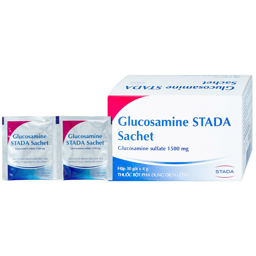 Bột pha uống Glucosamin Stada 1500mg giảm triệu chứng thoái hóa khớp gối (30 gói x 4g)