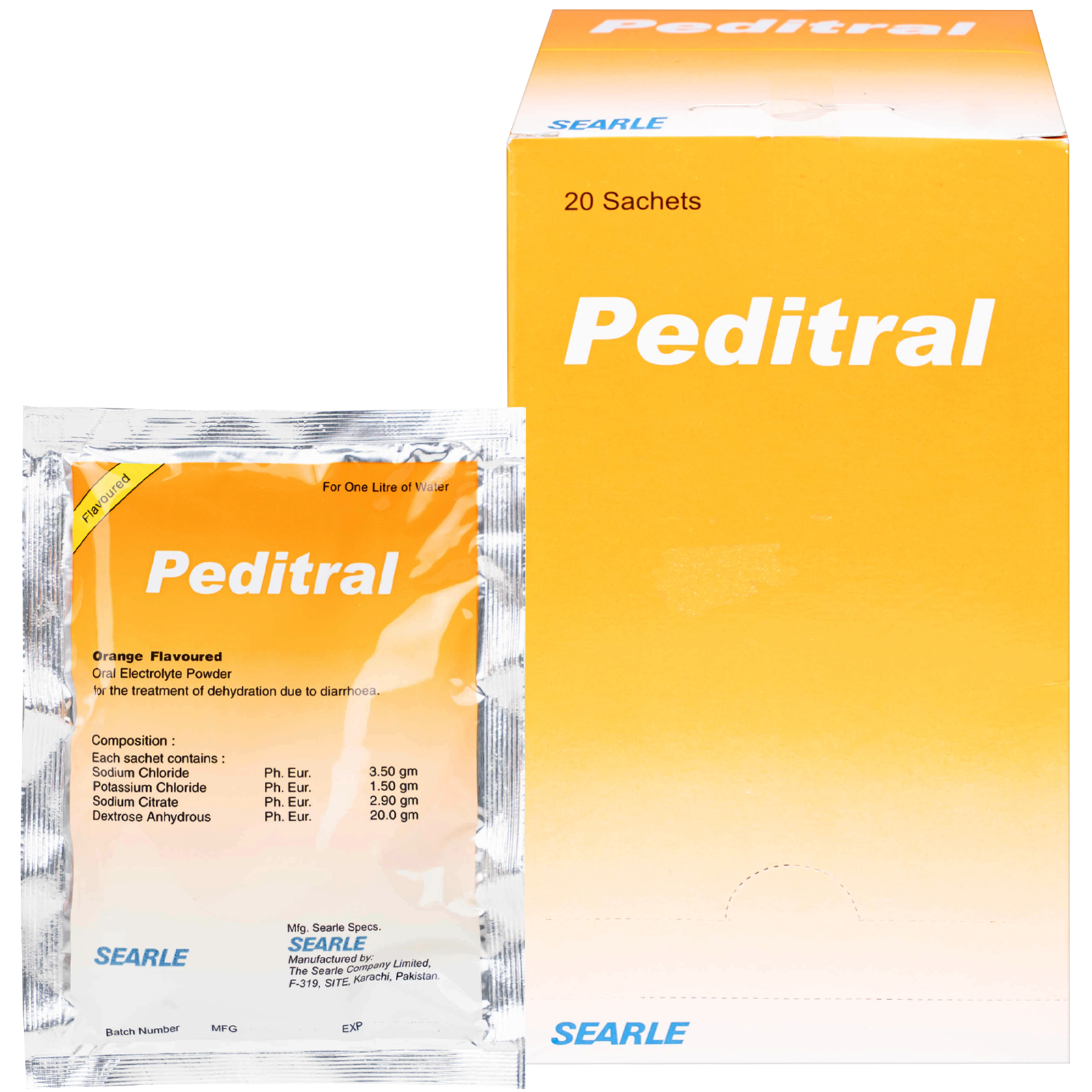 Thuốc bột PEDITRAL phòng và điều trị mất nước và chất điện giải (hộp 10 gói)