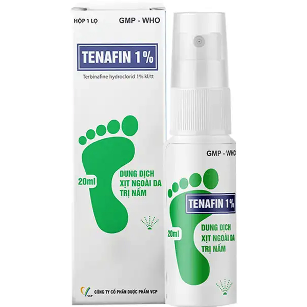 Dung dịch xịt nấm bàn chân và bẹn VCP Tenafin 1% lọ 20ml