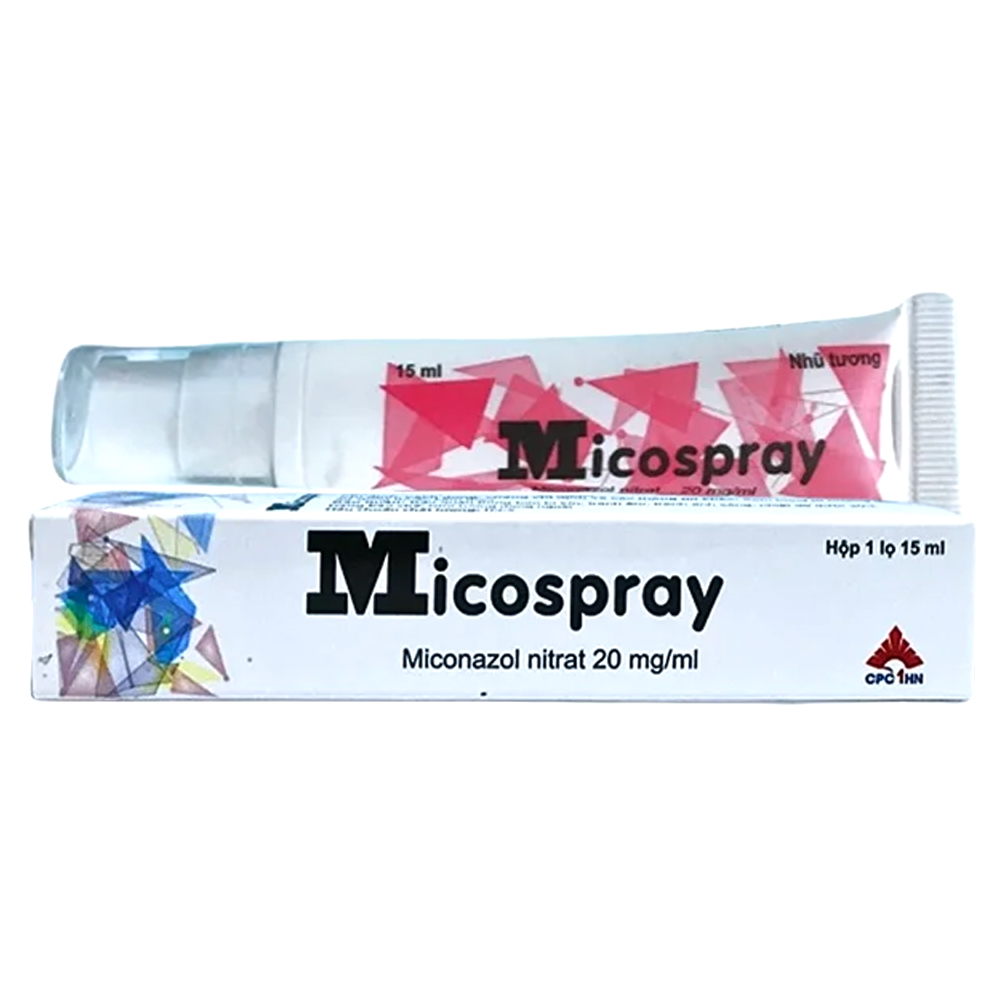 MICOSPRAY 15ML trị nấm bàn chân, nấm da đùi, nấm ngoài da