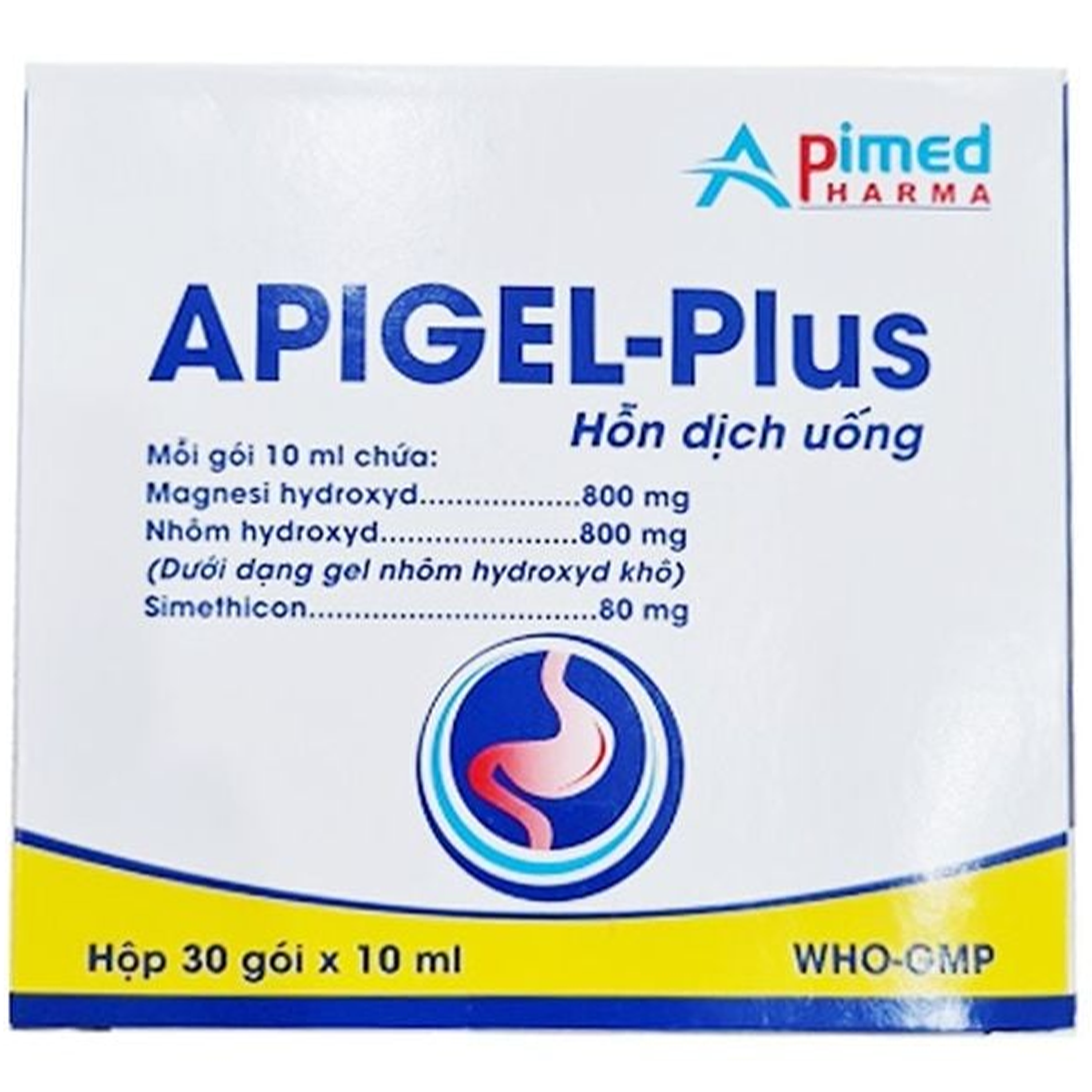 Apigel-Plus 10ML điều trị viêm dạ dày, trào ngược dạ dày thực quản