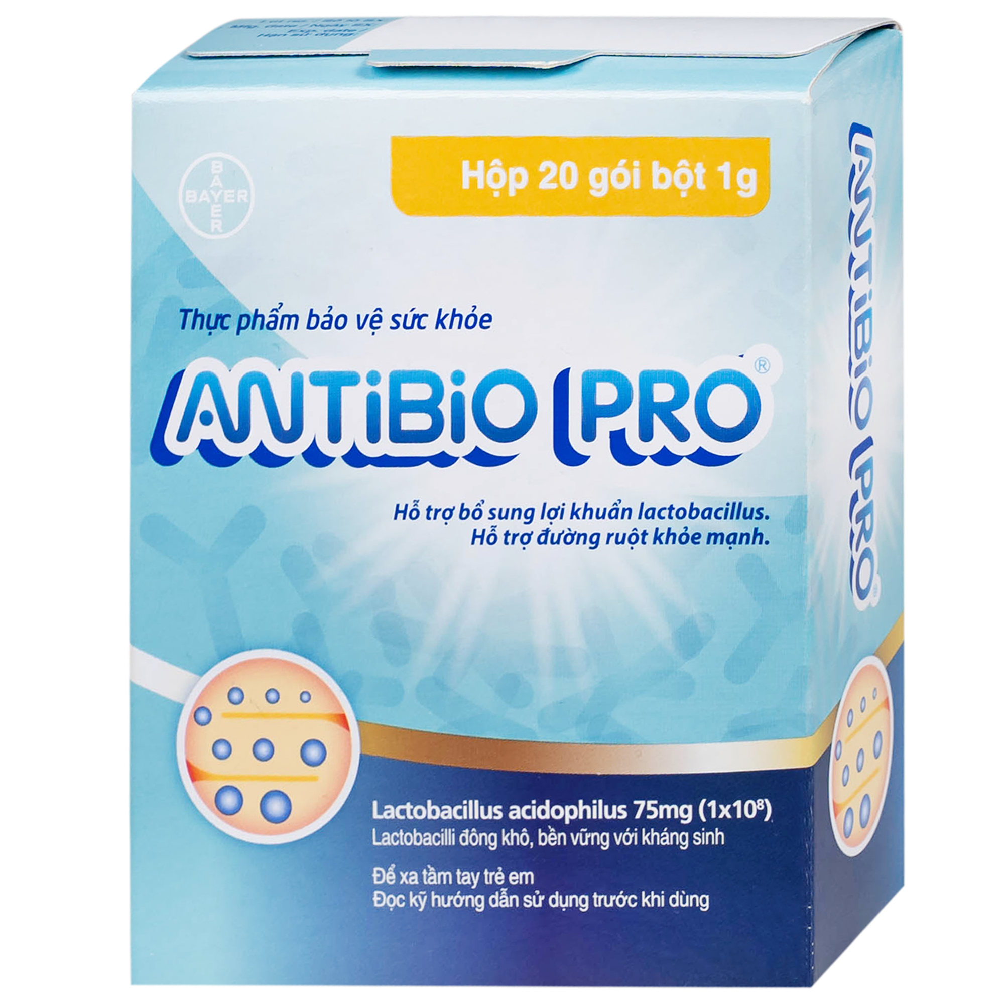 Men vi sinh BAYER Antibio Pro hỗ trợ đường ruột khỏe mạnh (Hộp 20 Gói)