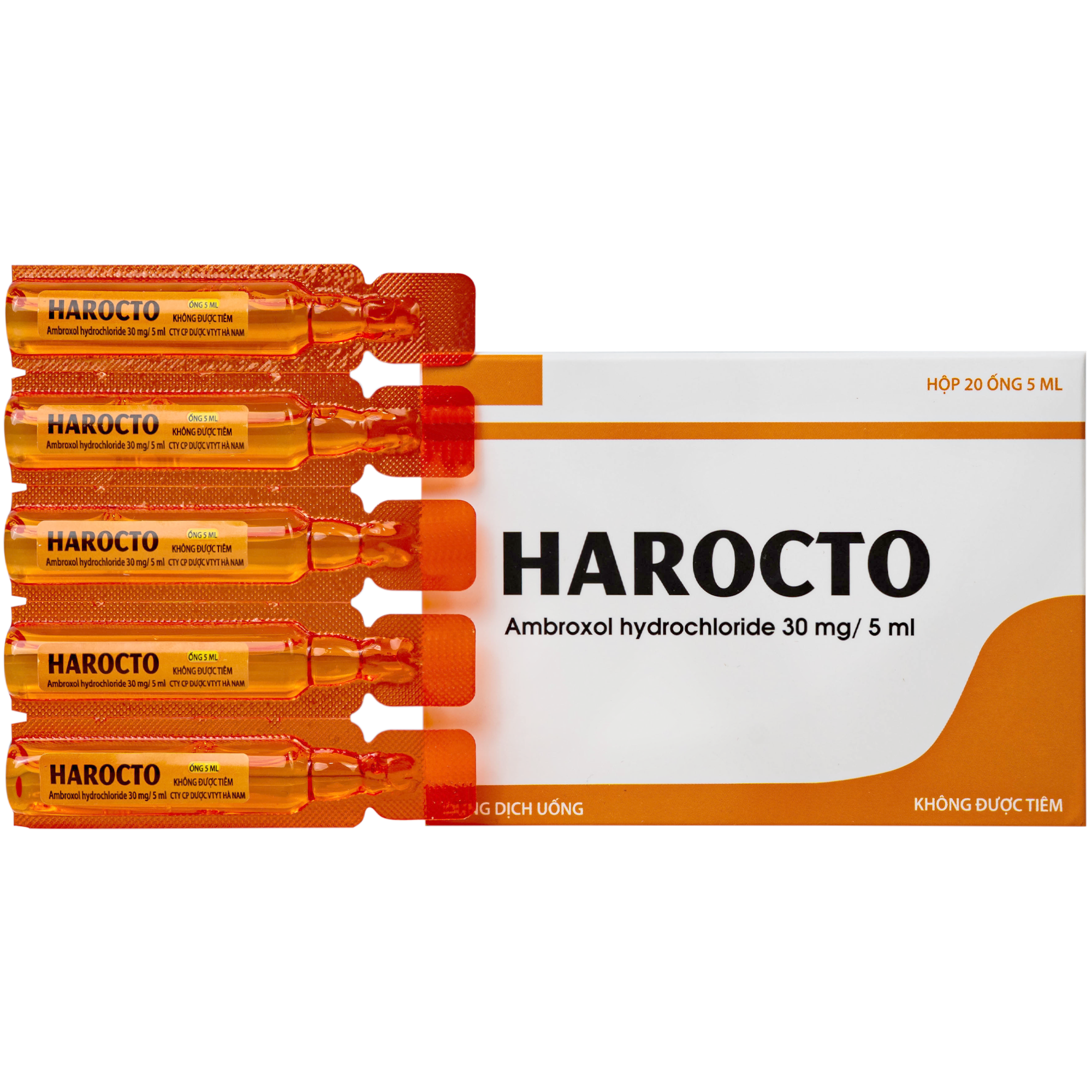 Thuốc Harocto tiêu chất nhầy đường hô hấp (20 ống)