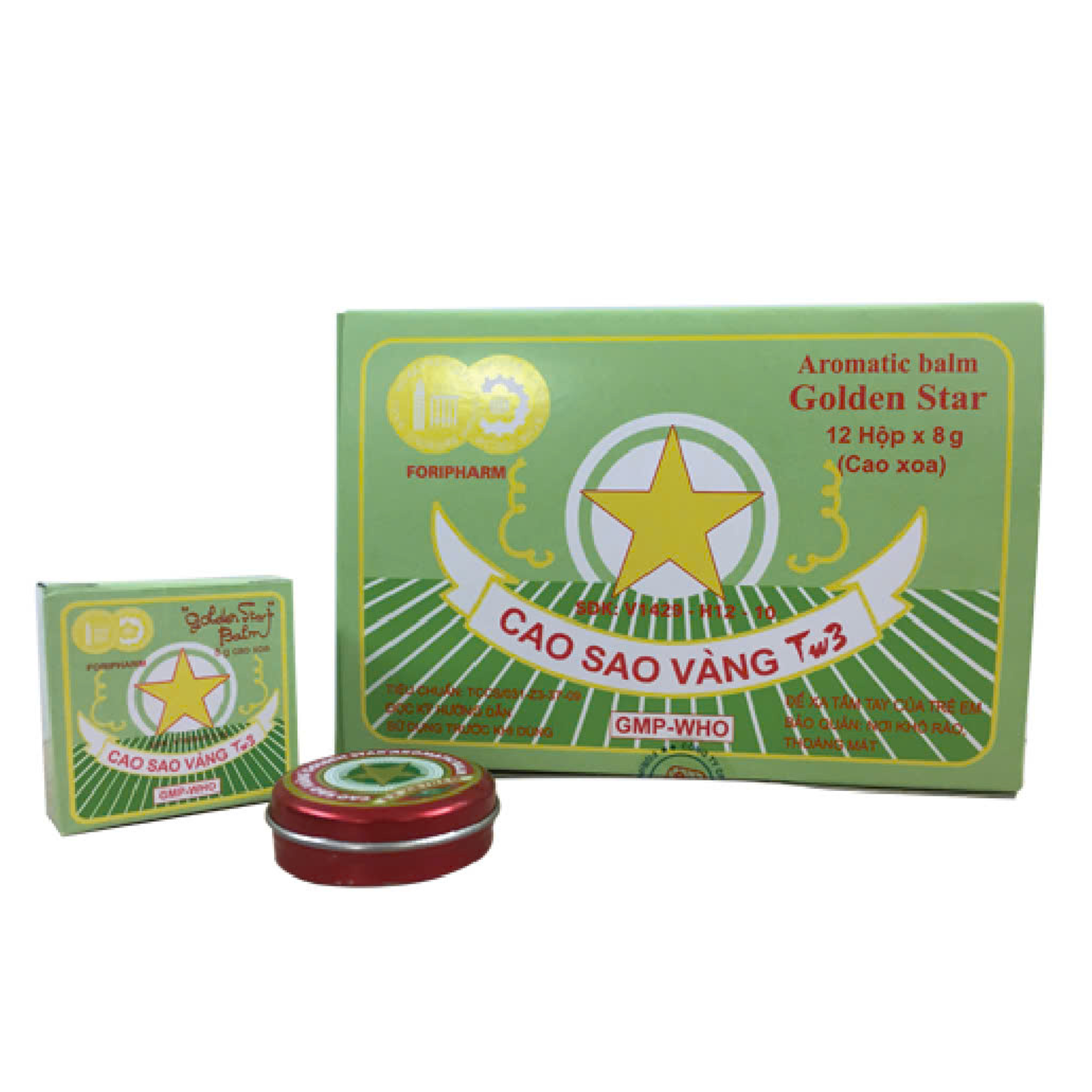 Cao Sao Vàng TW3 trị nhức đầu, sổ mũi, cảm cúm, muỗi và côn trùng đốt (8g)