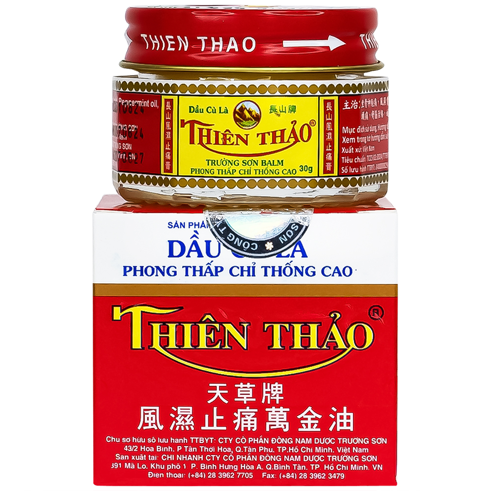 Dầu cù là THIEN THAO BALM 30G hỗ trợ giảm đau thần kinh toạ, phong thấp