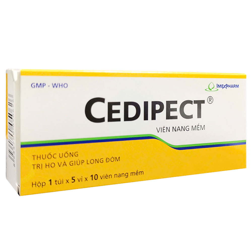 CEDIPECT VNM 50 viên điều trị ho khan, ho kích ứng, long đờm