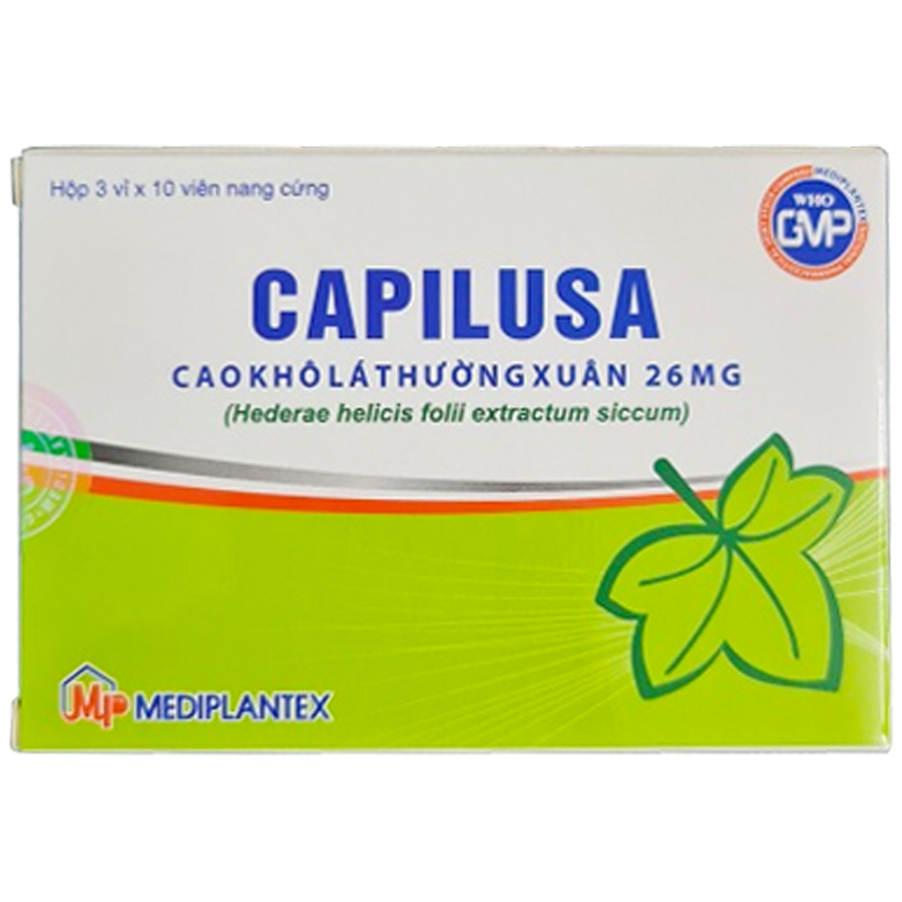 Thuốc Capilusa caps 26mg hỗ trợ điều trị viêm đường hô hấp (Hộp 30 viên)