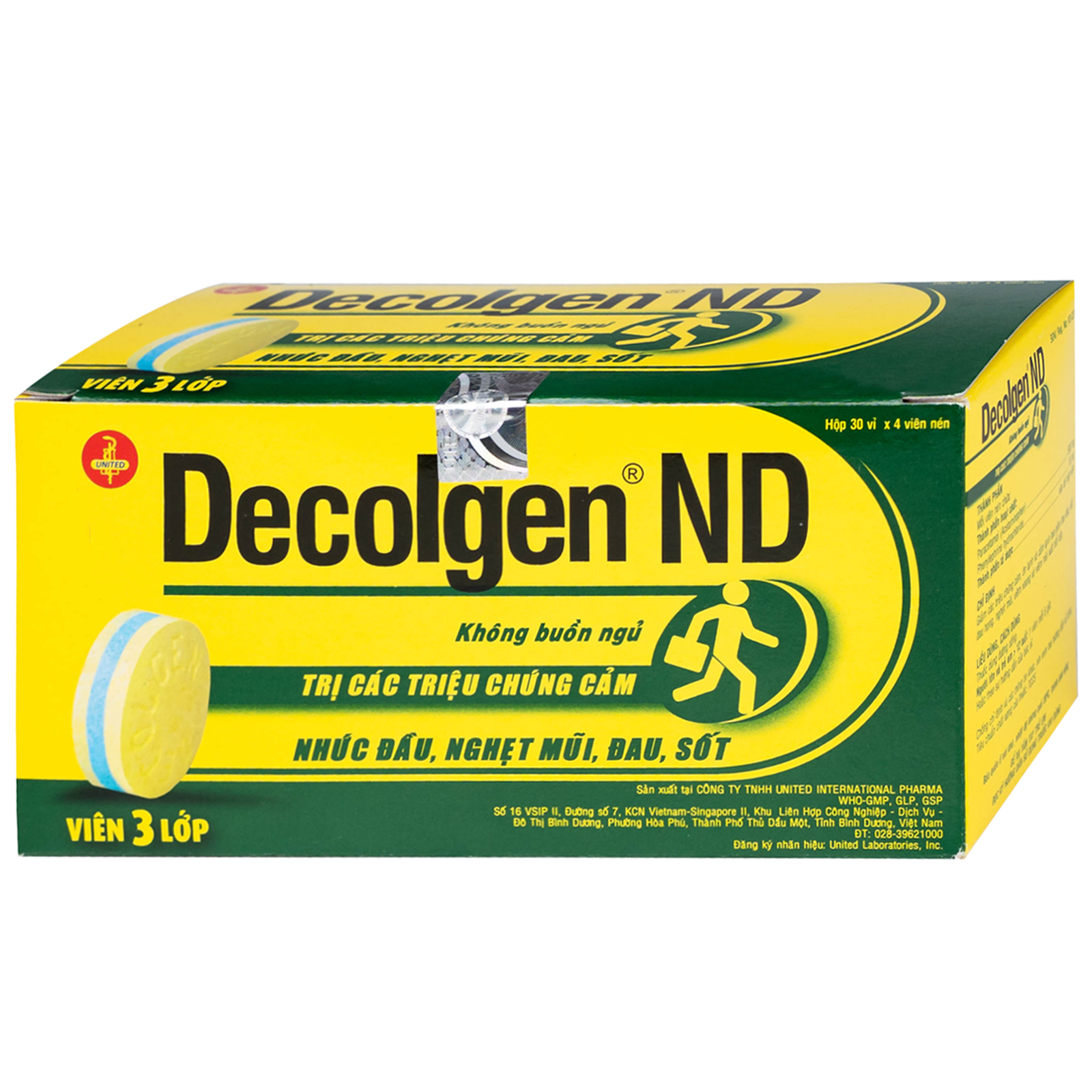 Thuốc Decolgen ND làm giảm triệu chứng cúm, ớn lạnh (30 vỉ x 4 viên)