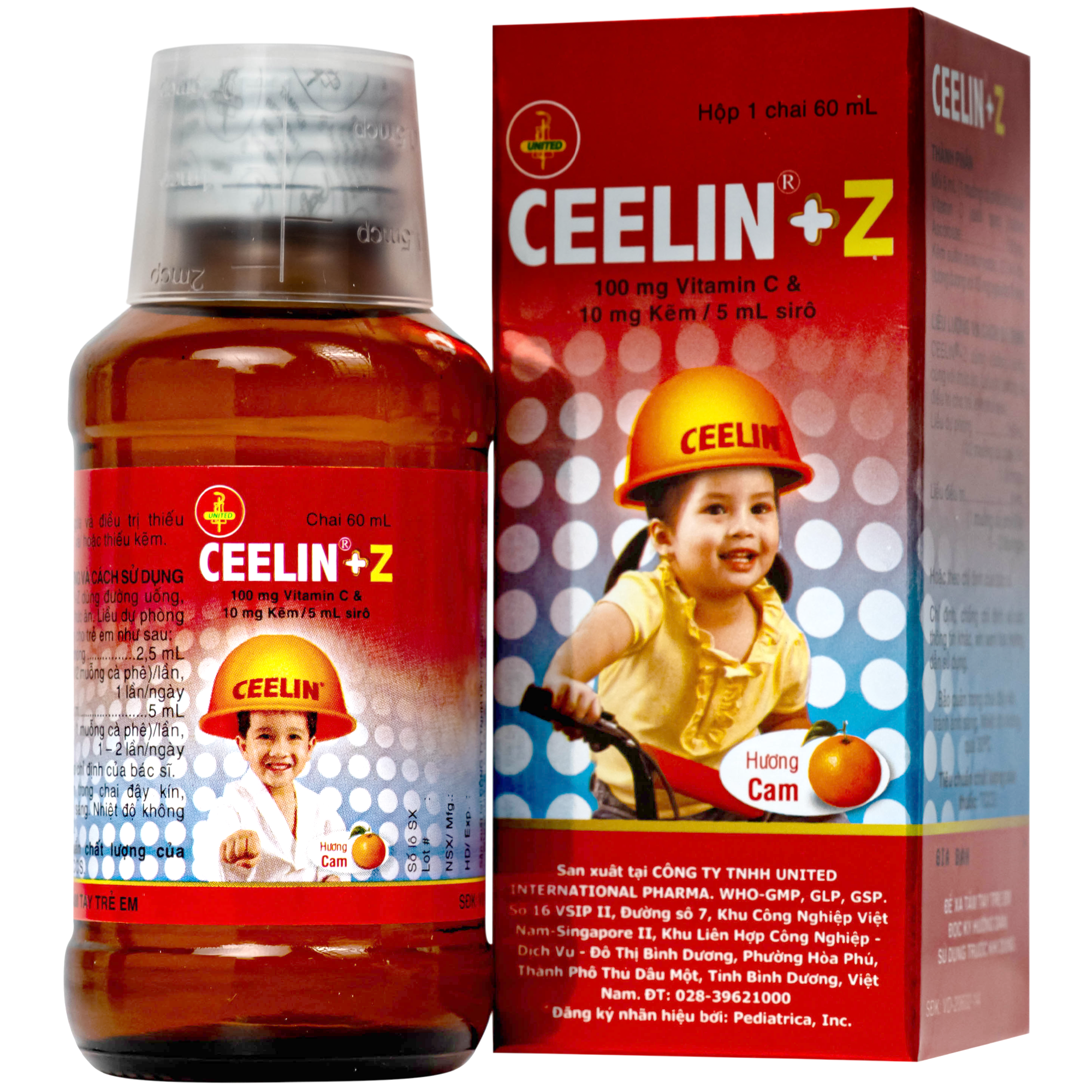 Ceelin+Z phòng ngừa và điều trị thiếu vitamin C hoặc thiếu kẽm (Chai 60ml)