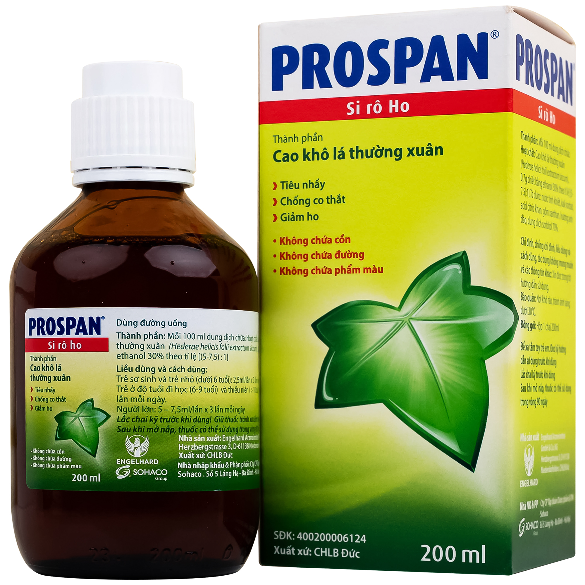 Prospan Siro 200ml Sohaco (Hộp 1 Chai)