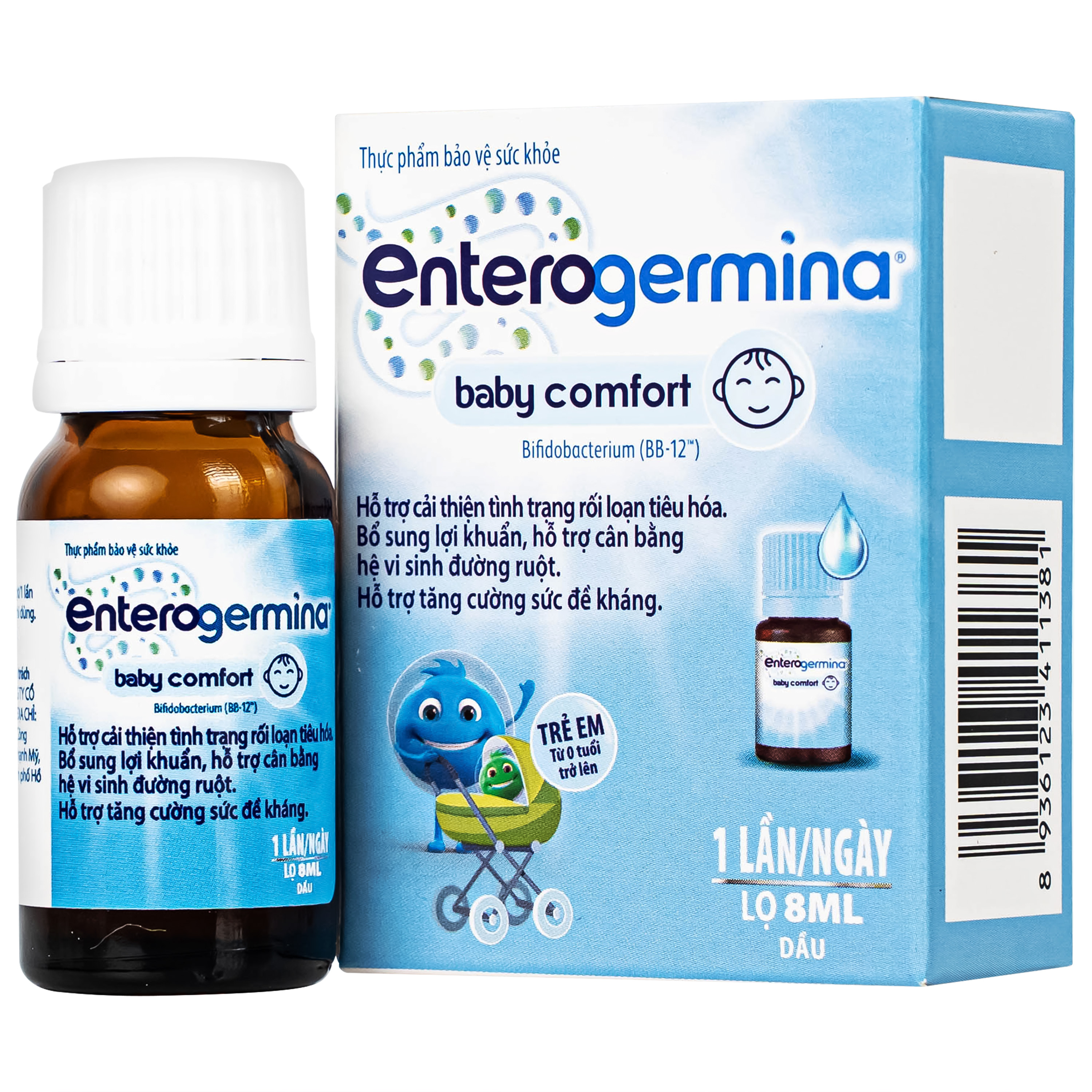 Thực phẩm bảo vệ sức khỏe Enterogermina Baby Comfort chứa dòng lợi khuẩn Bifidobacterium BB-12 (Lọ 10ml)