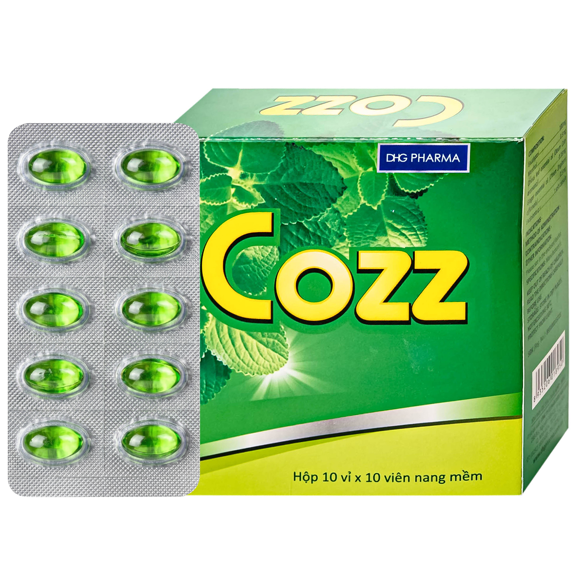 Cozz xanh DHG ( 10 vĩ x 10 viên)