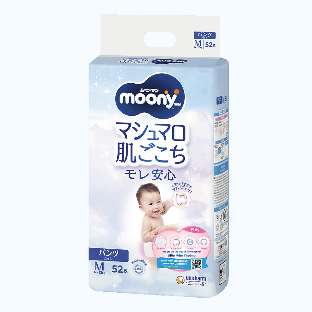 Moony Tã Quần Size M 52 Miếng