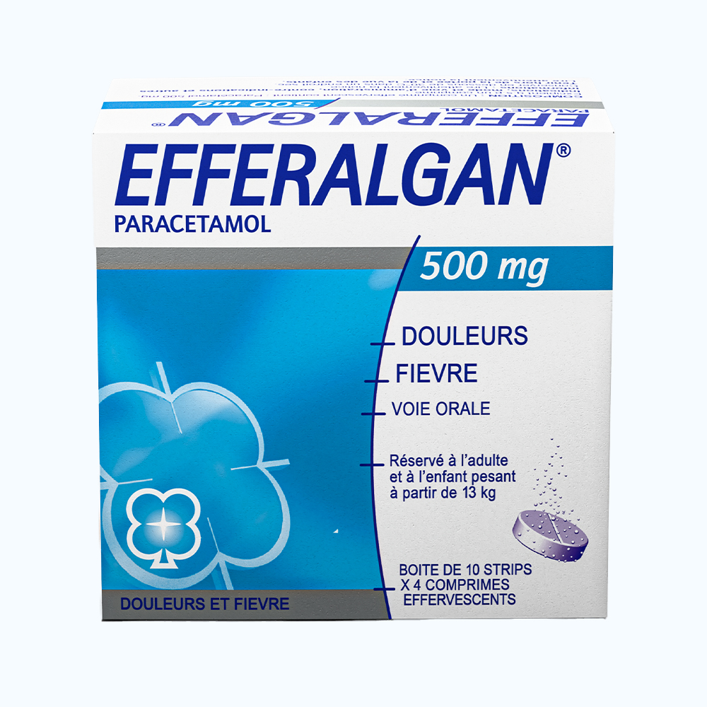 Efferalgan Eff. 500mg (Hộp 10 vỉ x 4 viên)