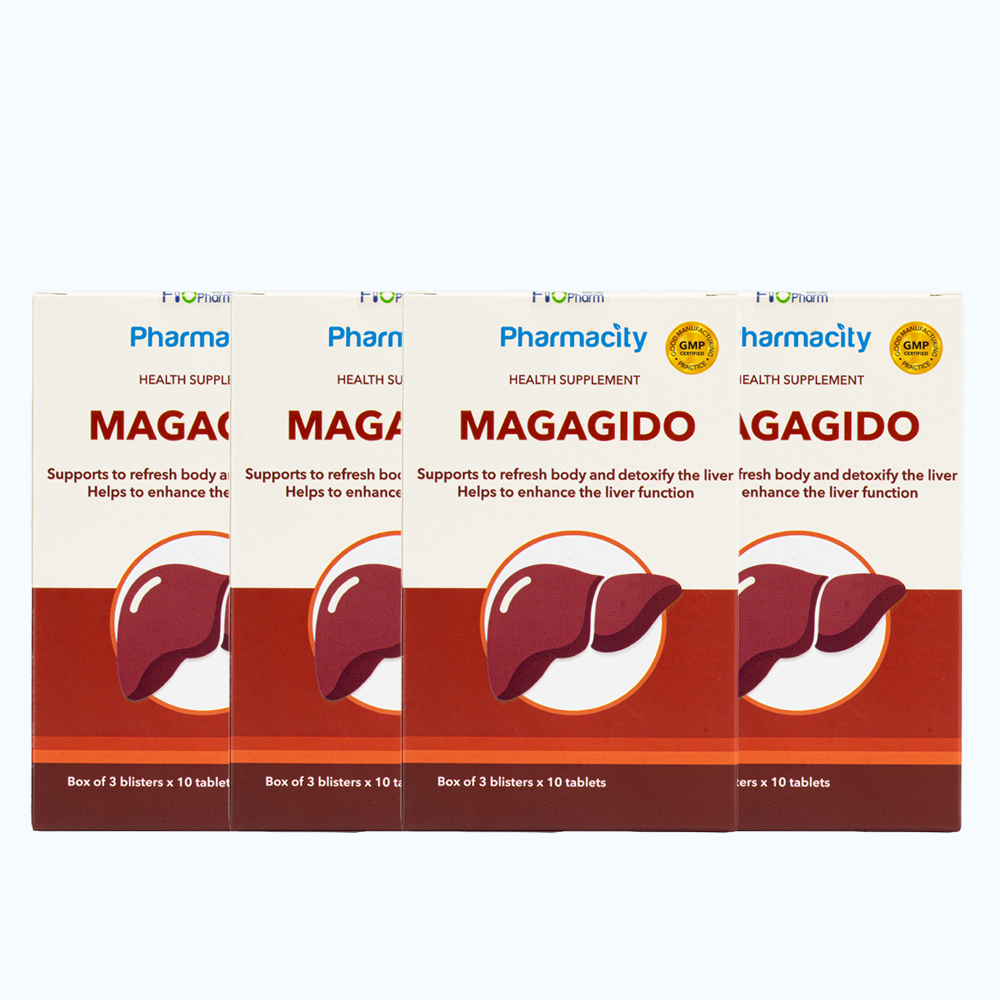 Combo 4 Hộp Viên uống Pharmacity Magagido hỗ trợ thanh nhiệt, giải độc mát gan (30 viên)