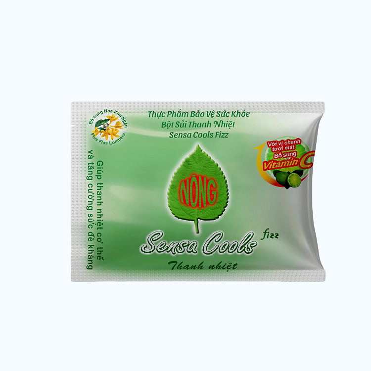 Bột sủi thanh nhiệt Sensa Cools bổ sung vitamin C (Hộp 6 gói x 7g)