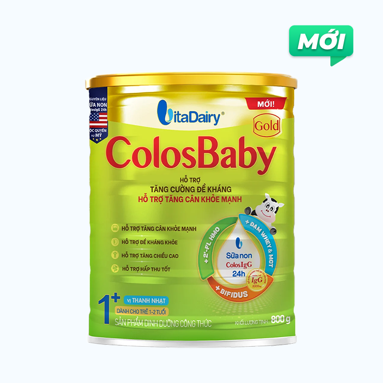 Sữa bột dinh dưỡng ColosBaby Gold 1+ Cho Trẻ từ 12-24 Tháng (Lon 800g)