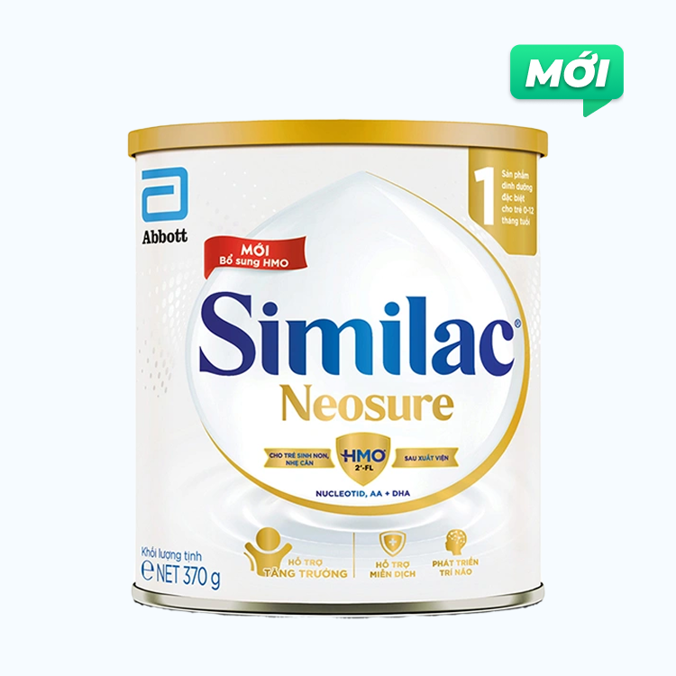 Sữa bột dinh dưỡng Similac Neosure cho trẻ sinh non và nhẹ cân 0-12 Tháng (Lon 370g)