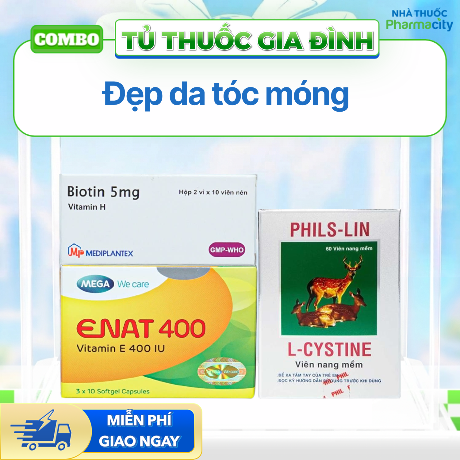 Combo Đẹp da tóc móng