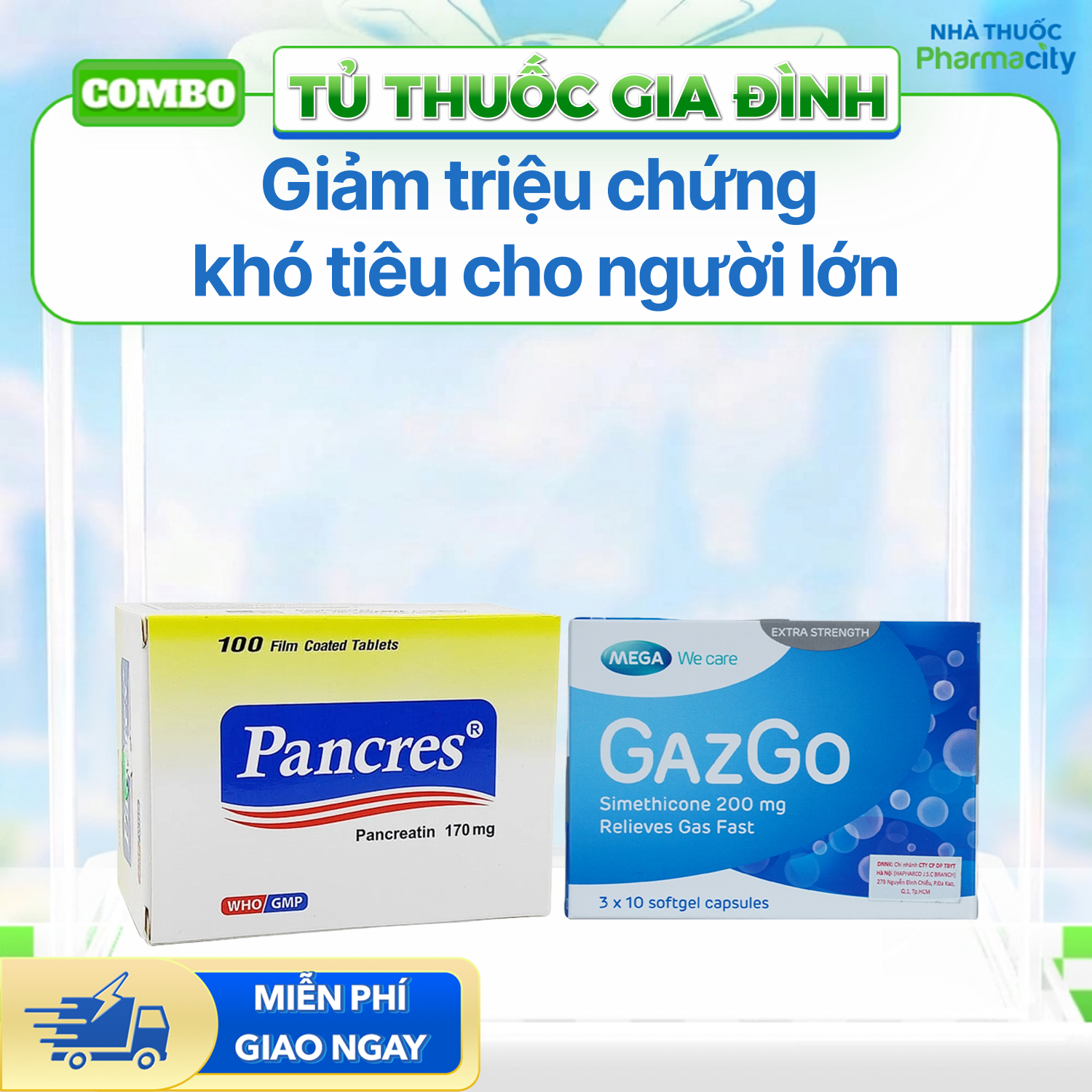 Nhóm sản phẩm giảm triệu chứng khó tiêu cho người lớn