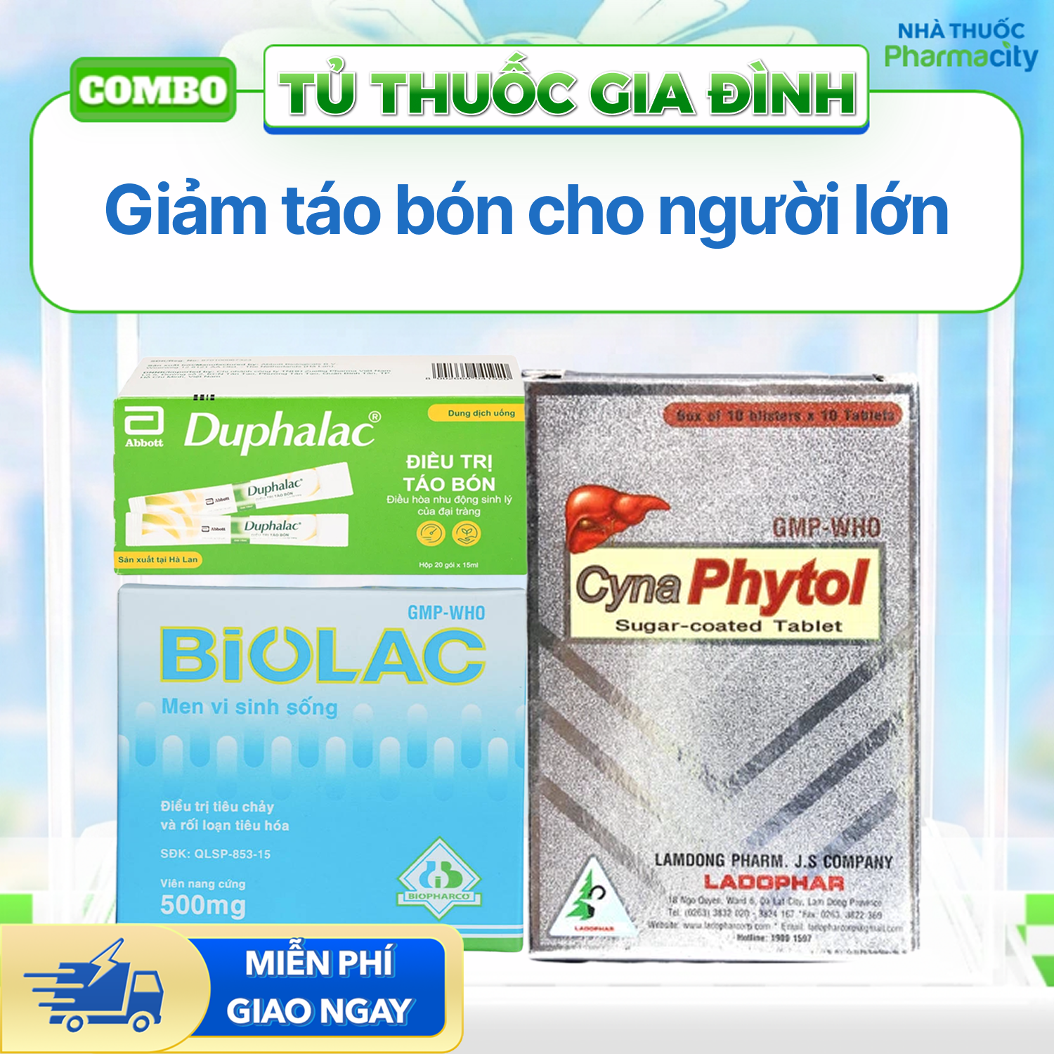 Nhóm sản phẩm giảm táo bón cho người lớn