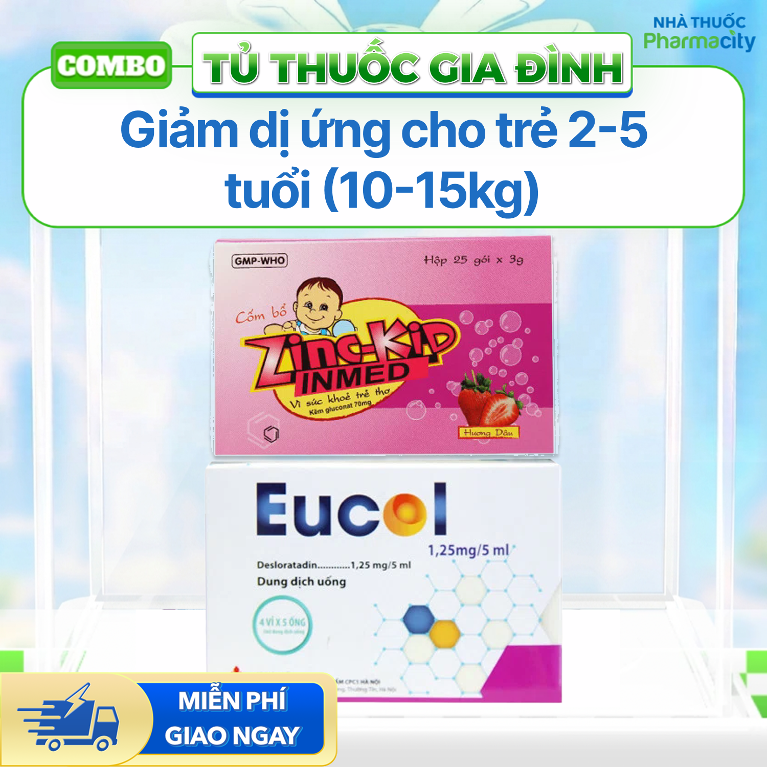 Nhóm sản phẩm giảm dị ứng cho trẻ 2-5 tuổi (Cân nặng 10-10.15kg)