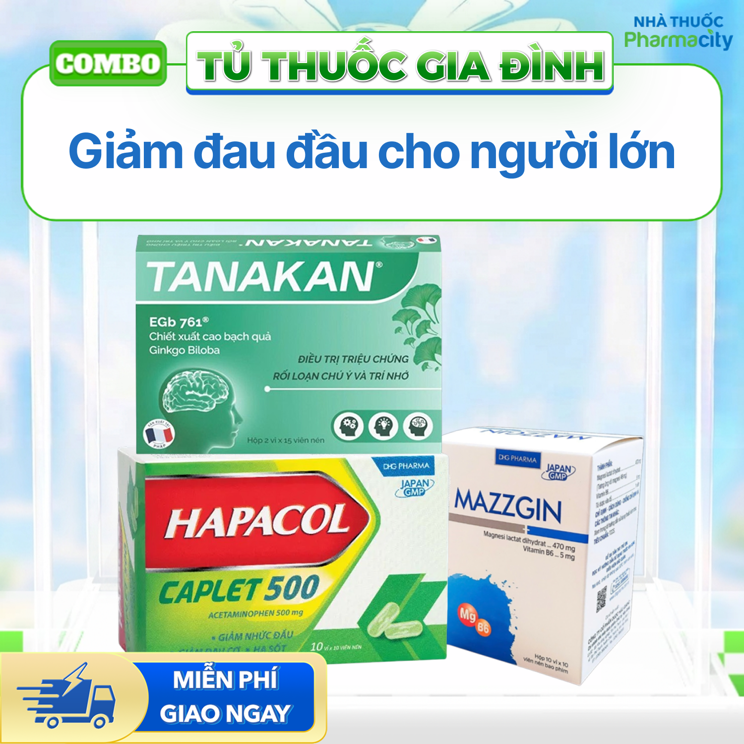 Nhóm sản phẩm giảm đau đầu cho người lớn