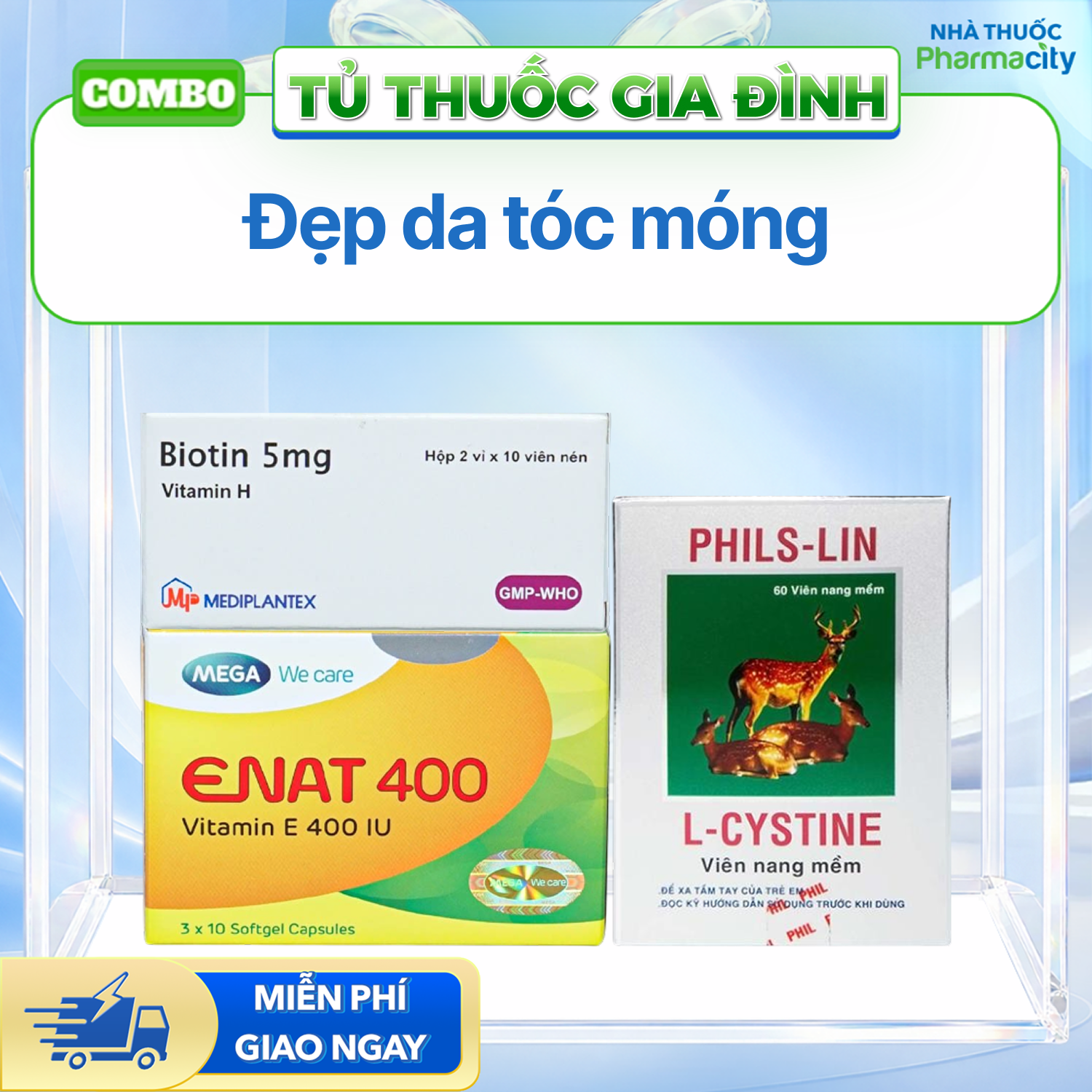 Combo Đẹp da tóc móng