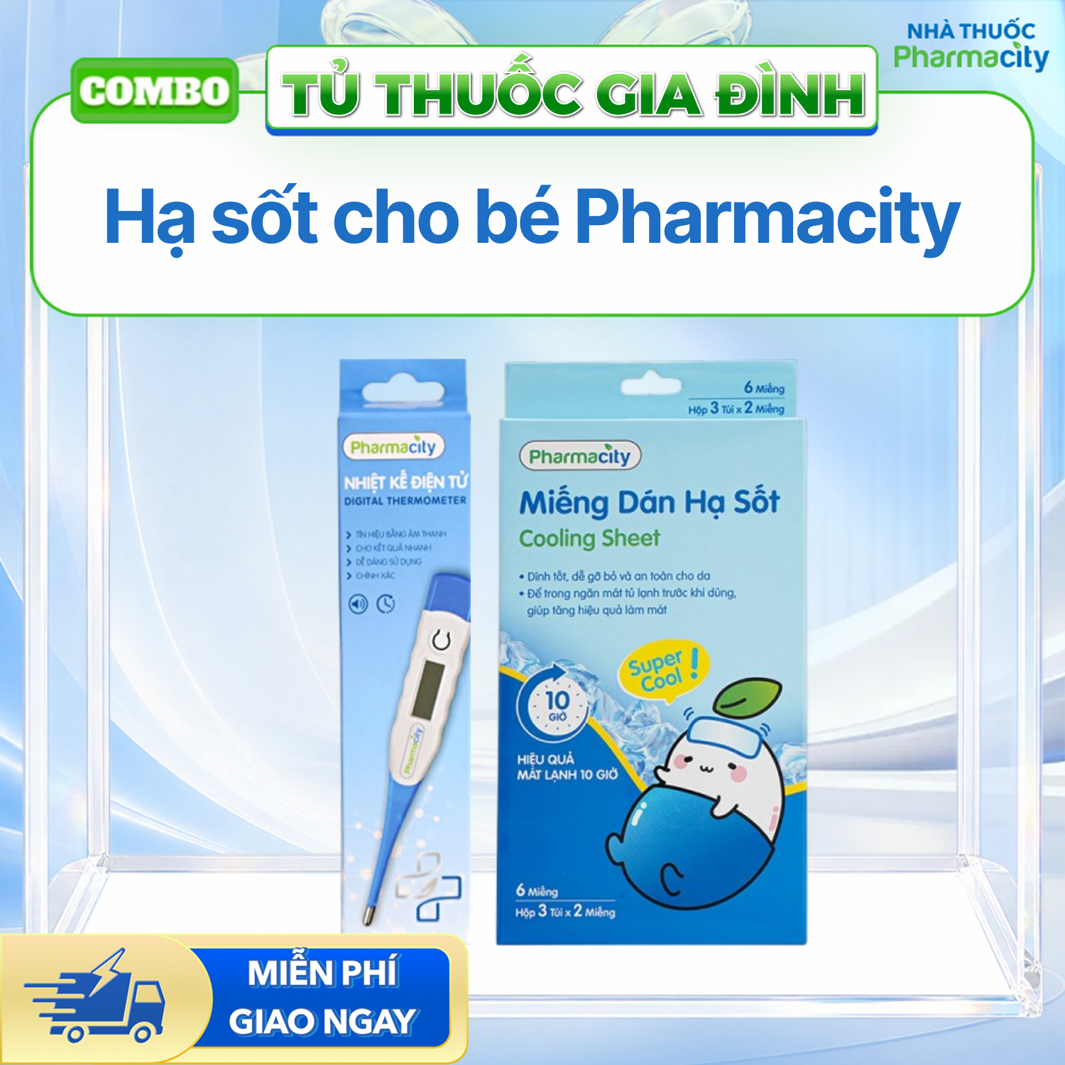 Combo hạ sốt cho bé Pharmacity
