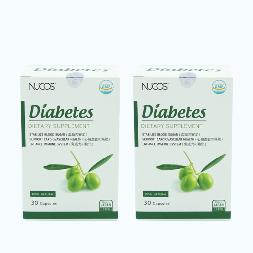 Combo 2 Hộp Thực phẩm bảo vệ sức khỏe NUCOS DIABETES hỗ trợ hạ đường huyết, giảm mỡ máu (Hộp 30 viên)