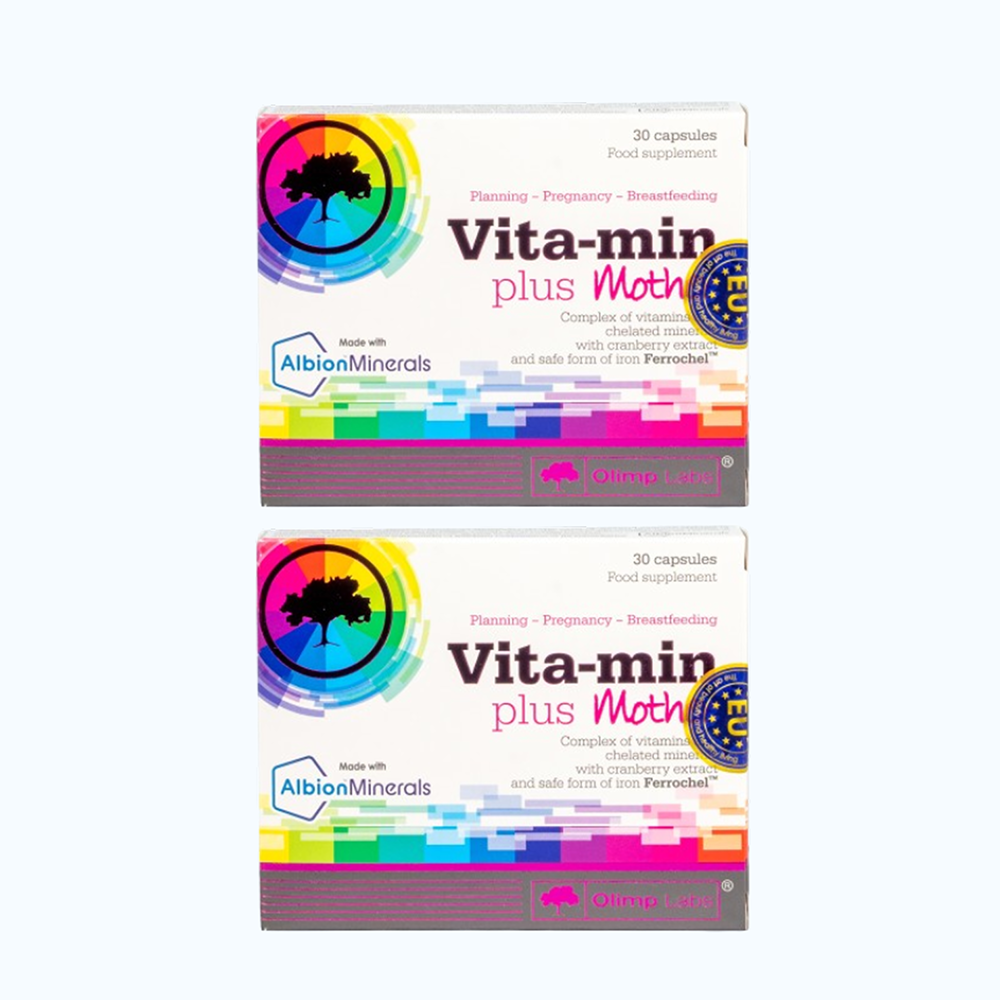 Combo 2 Hộp OLIMP LABS Vita-min Plus Mother bổ sung vitamin cho bà bầu (Hộp 30 viên)