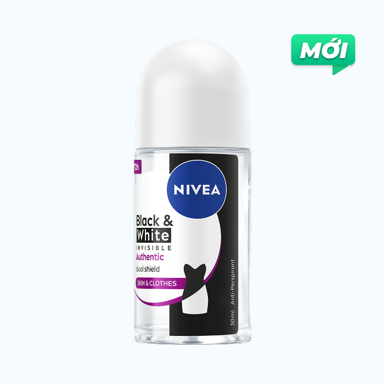 Lăn Ngăn Mùi Nivea Black&White Invisible Authentic Hương Thơm Nhẹ Nhàng 50ml