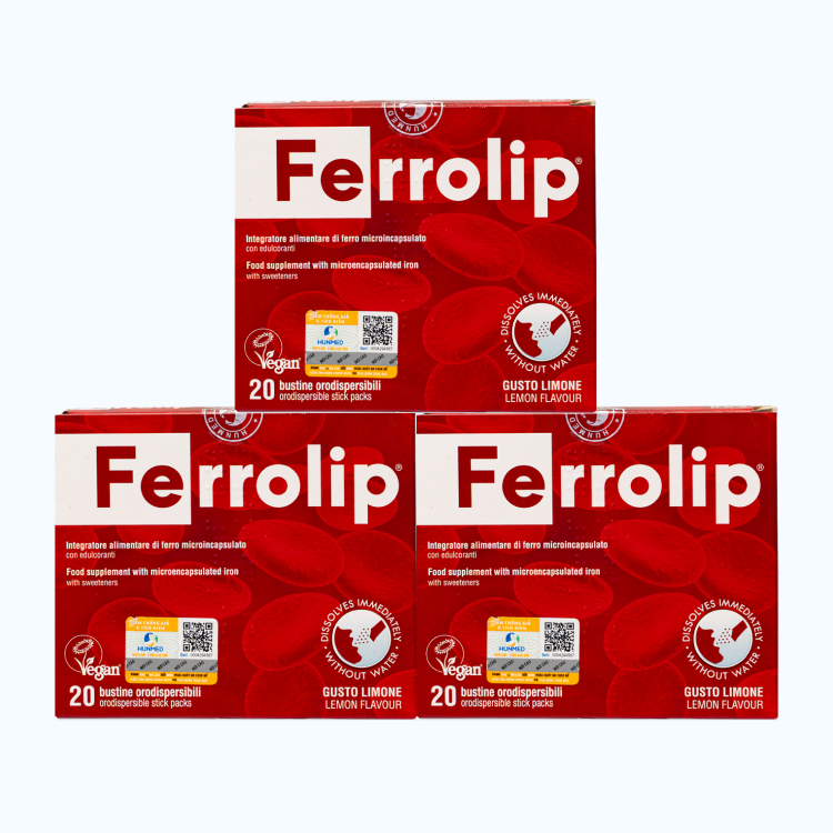 Combo 3 hộp FERROLIP bổ sung sắt (Hộp 20 gói)