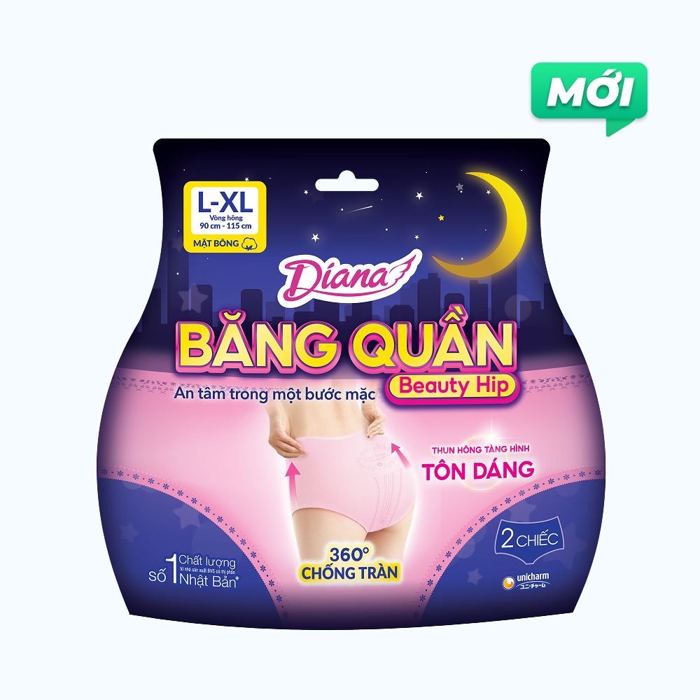 Băng Vệ Sinh Dạng Quần Diana Size Size L-Xl 2 Miếng