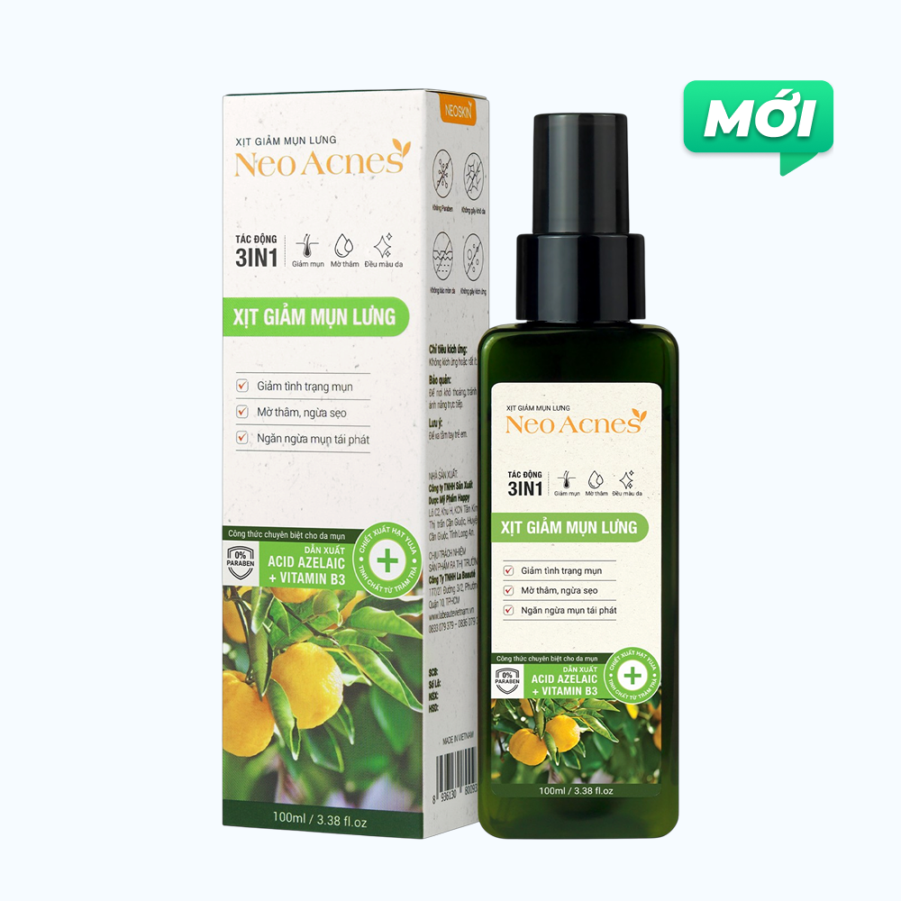 Xịt Giảm Mụn Lưng Neo Acnes Chai 100ml
