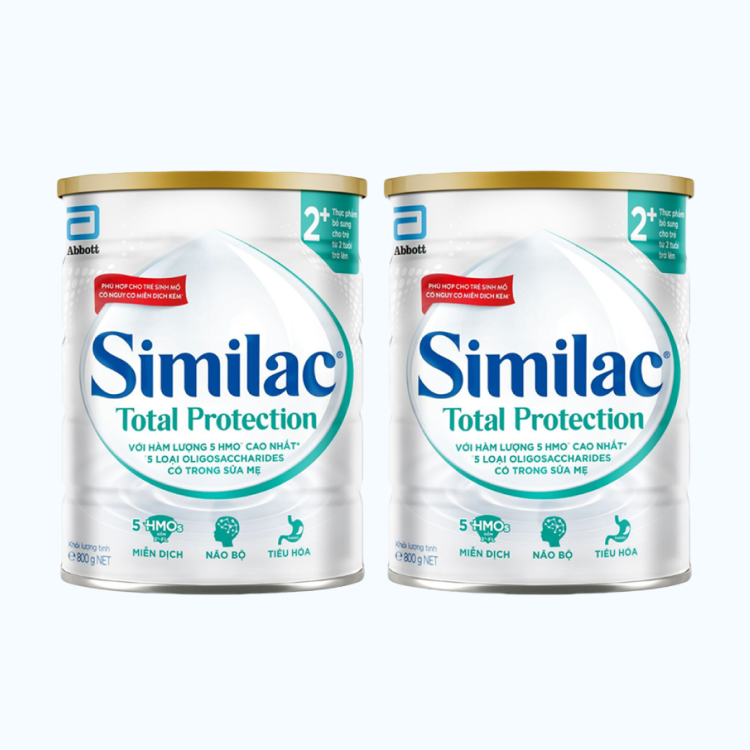 Combo 2 hộp Sữa bột dinh dưỡng Similac Total Protection 2+ cho trẻ từ 2 tuổi (Lon 800g)