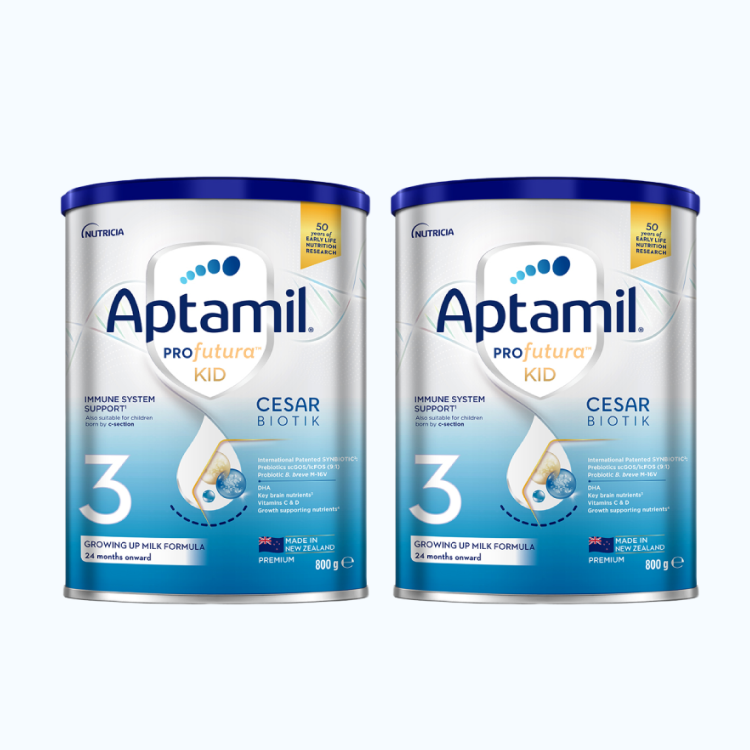 Combo 2 lon Sữa bột dinh dưỡng Aptamil Profutura 3 Cesar cho trẻ trên 2 tuổi (Lon 800g)