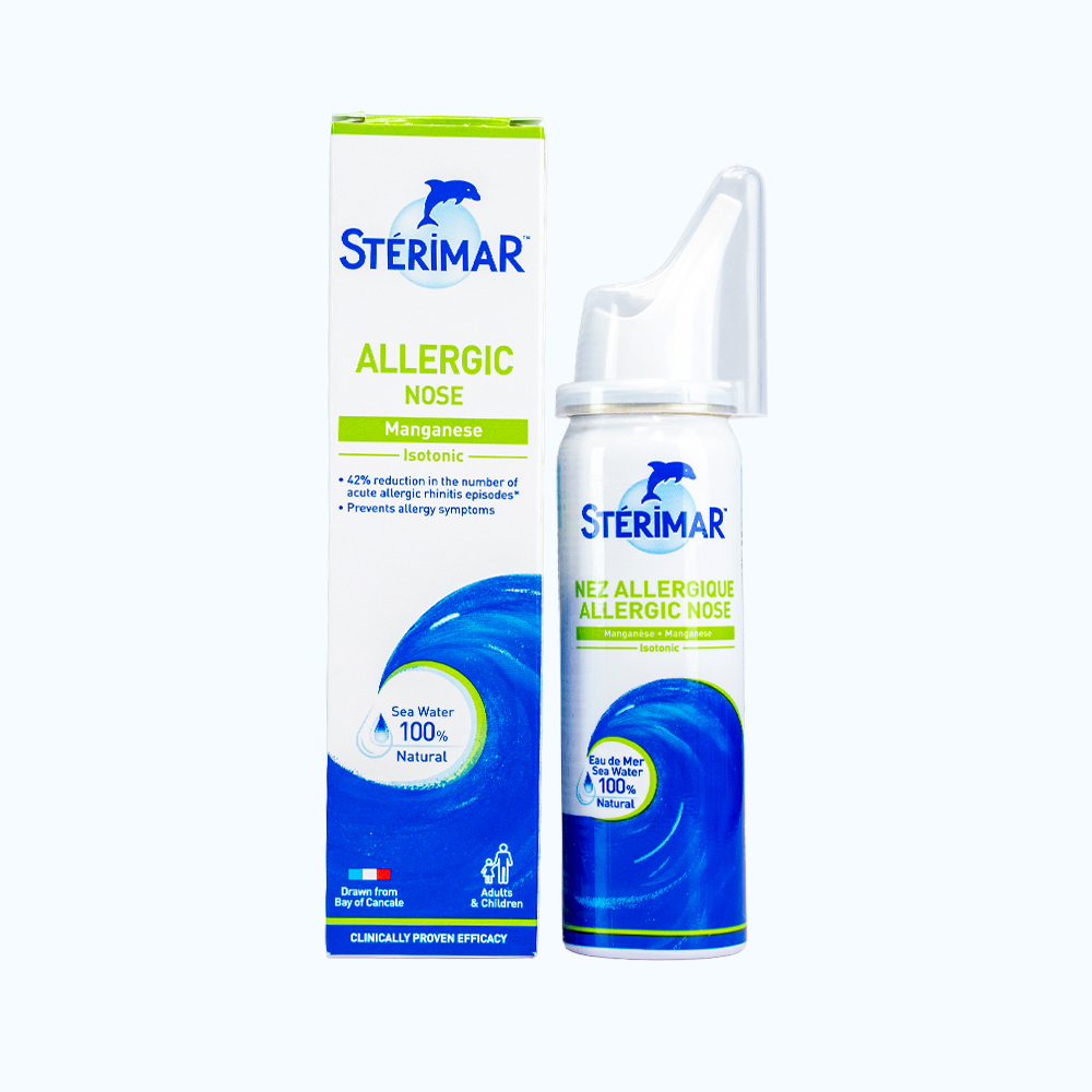 Dung dịch xịt mũi STERIMAR Allergic Nose hỗ trợ giảm viêm mũi dị ứng (Chai 50ml)