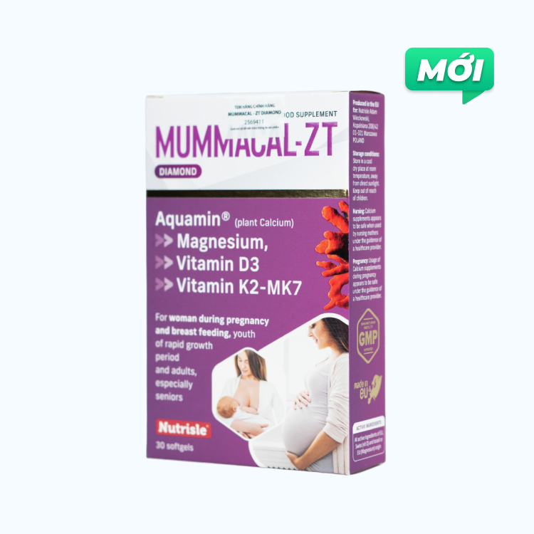 MUMMACAL-ZT DIAMOND Bổ Sung Canxi Ngừa Loãng Xương (Hộp 30 Viên)