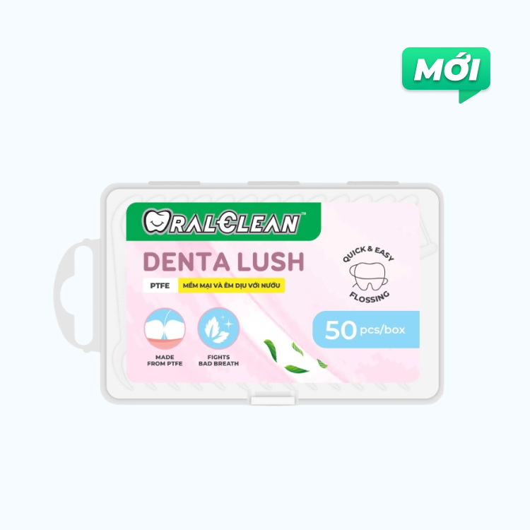 Oral Clean Tăm Chỉ Kẽ Răng Làm Sạch Mảng Bám & Thức Ăn Trong Kẽ Răng Hộp 50 Cây