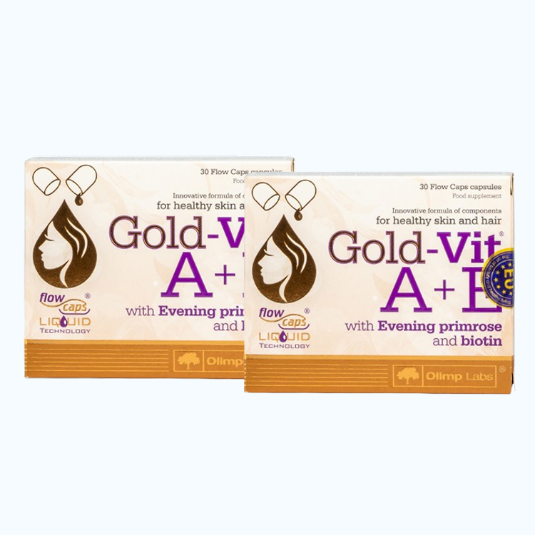 Combo 2 Hộp OLIMP LABS Gold-Vit A+E giúp khỏe da và tóc (Hộp 30 viên)