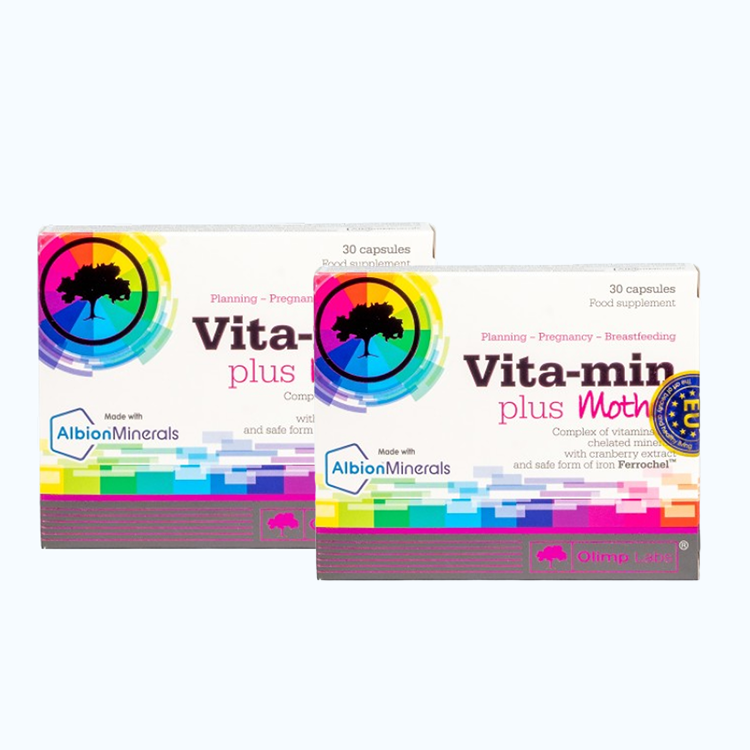 Combo 2 Hộp OLIMP LABS Vita-min Plus Mother bổ sung vitamin cho bà bầu (Hộp 30 viên)