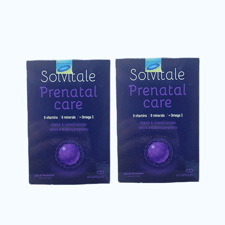 Combo 2 Hộp TPBVSK Solvitale Prenatal Care Hỗ Trợ Bổ Sung DHA & Vitamin Cho Bà Bầu (Hộp 60 viên)