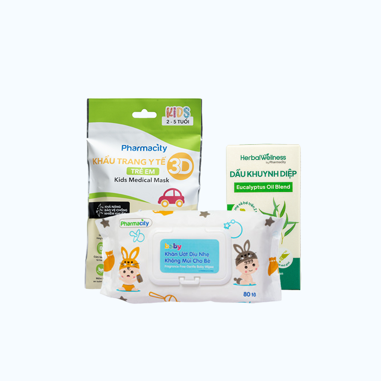 Combo Pharmacity hành trang du lịch cho bé