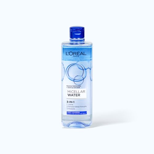 Nước Tẩy Trang L'OREAL Micellar Water 3-in-1 Deep Cleansing Even For Sensitive Skin Làm Sạch Sâu Trang Điểm (Chai 400ml)