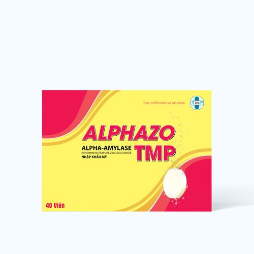 Viên sủi Thiên Minh Phúc Alphazo giảm đầy hơi, khó tiêu, ợ chua (Hộp 4 tuýp x 10 viên)