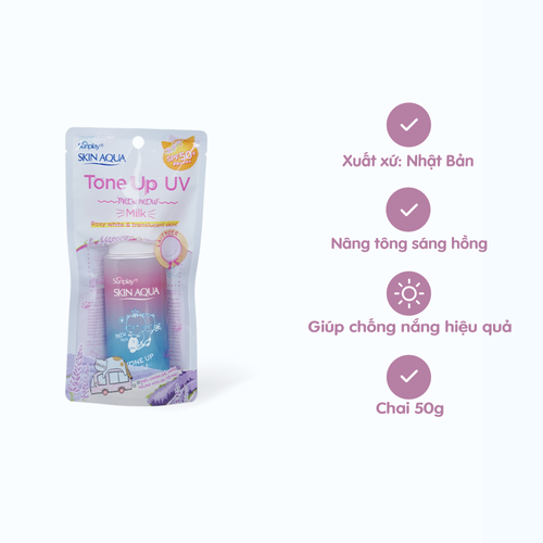 Sữa Chống Nắng SUNPLAY Skin Aqua Tone Up Lavender Hiệu Chỉnh Sắc Da (Tím) SPF50+/PA++++ (Chai 50g)